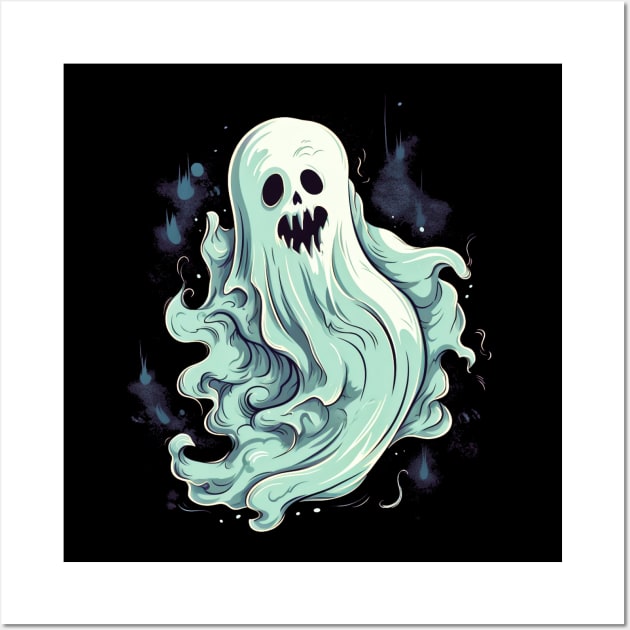 Eerie Halloween Ghoul Art - Spooky Season Delight Wall Art by Captain Peter Designs